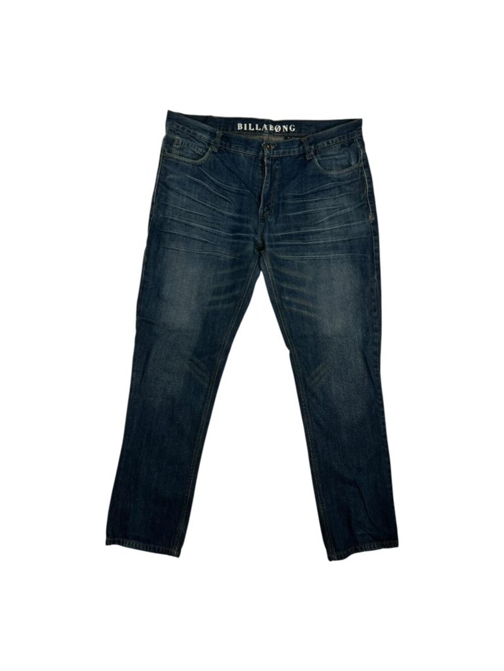 Billabong Alder Jeans Mens 38x34 Blue Narrow Slim Straight Leg Denim Medium Wash